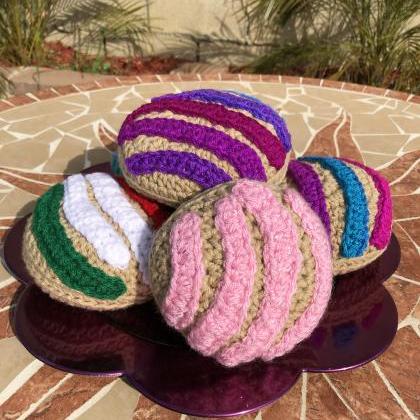 Conchita Crochet Small Pillow/pink Chocolate,..