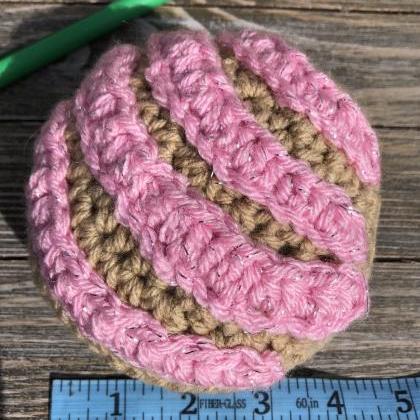 Conchita Crochet Small Pillow/pink Chocolate,..