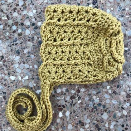 Baby Bonnet Hats In Crochet/ Baby Shower Gifts Or..