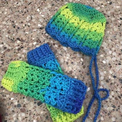 Baby Bonnet Handmade In Crochet