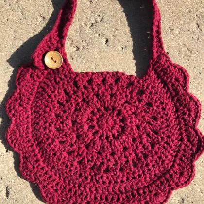 Crochet baby bib 100% cotton.