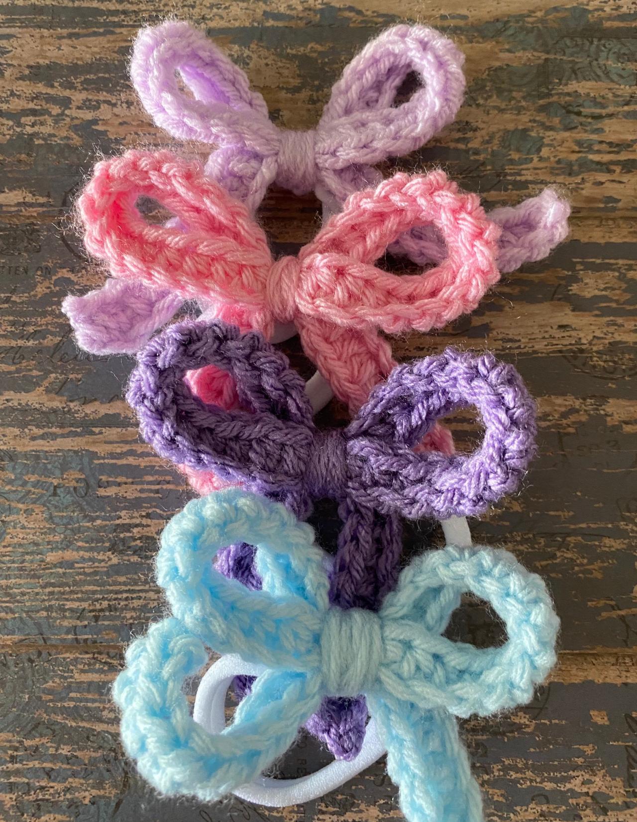 Free Pattern Crochet Hair Bows For Babies Headband Tutorial