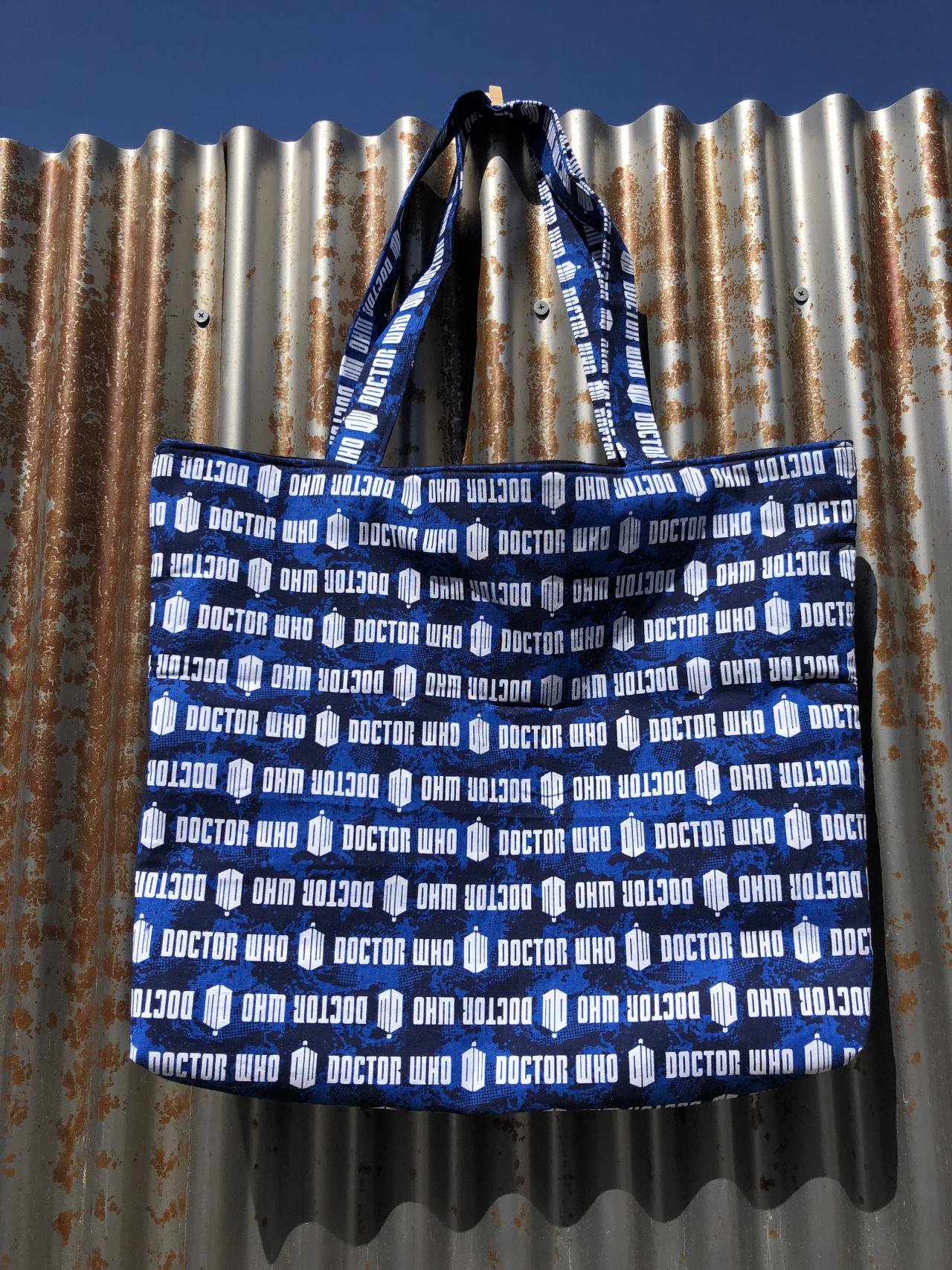 Reusable Fabric Handmade Purses Inspired By Doctor Who 100% Cotton