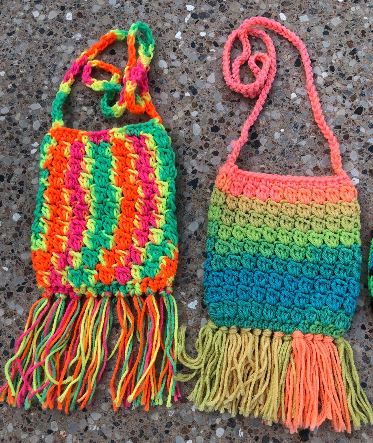 Crochet Cross-body Purses for little girls/coin purses