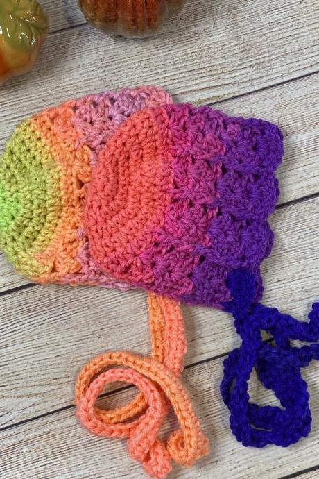 Baby Bonnet Hats In Crochet Handmade